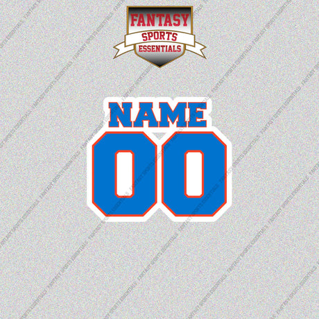 Oklahoma City Thunder Personalized Current Name and Number Glossy Stickers