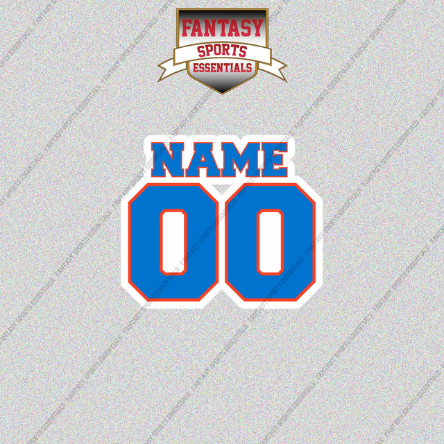 Oklahoma City Thunder Personalized Current Name and Number Glossy Stickers