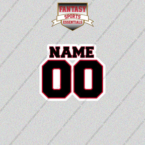 Ottawa Senators Personalized Current Name and Number Glossy Stickers