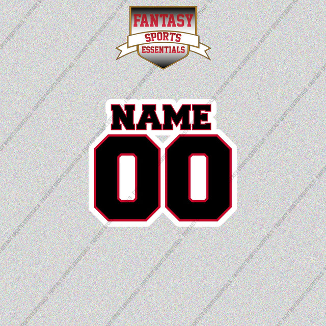 Ottawa Senators Personalized Current Name and Number Glossy Stickers