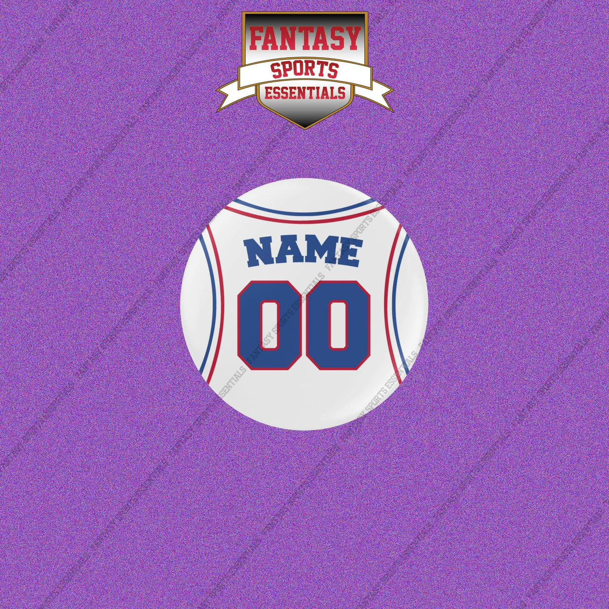 Philadelphia 76ers Personalized Current Away Jersey Buttons