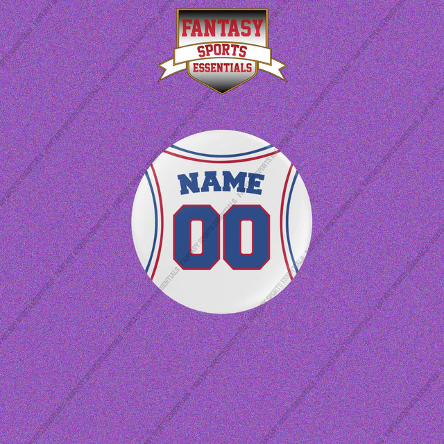 Philadelphia 76ers Personalized Current Away Jersey Buttons
