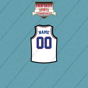 Philadelphia 76ers Personalized Current Away Jersey Car Decals