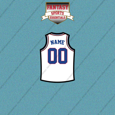 Philadelphia 76ers Personalized Current Away Jersey Car Decals