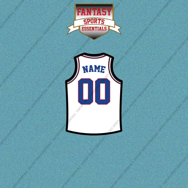 Philadelphia 76ers Personalized Current Away Jersey Car Decals