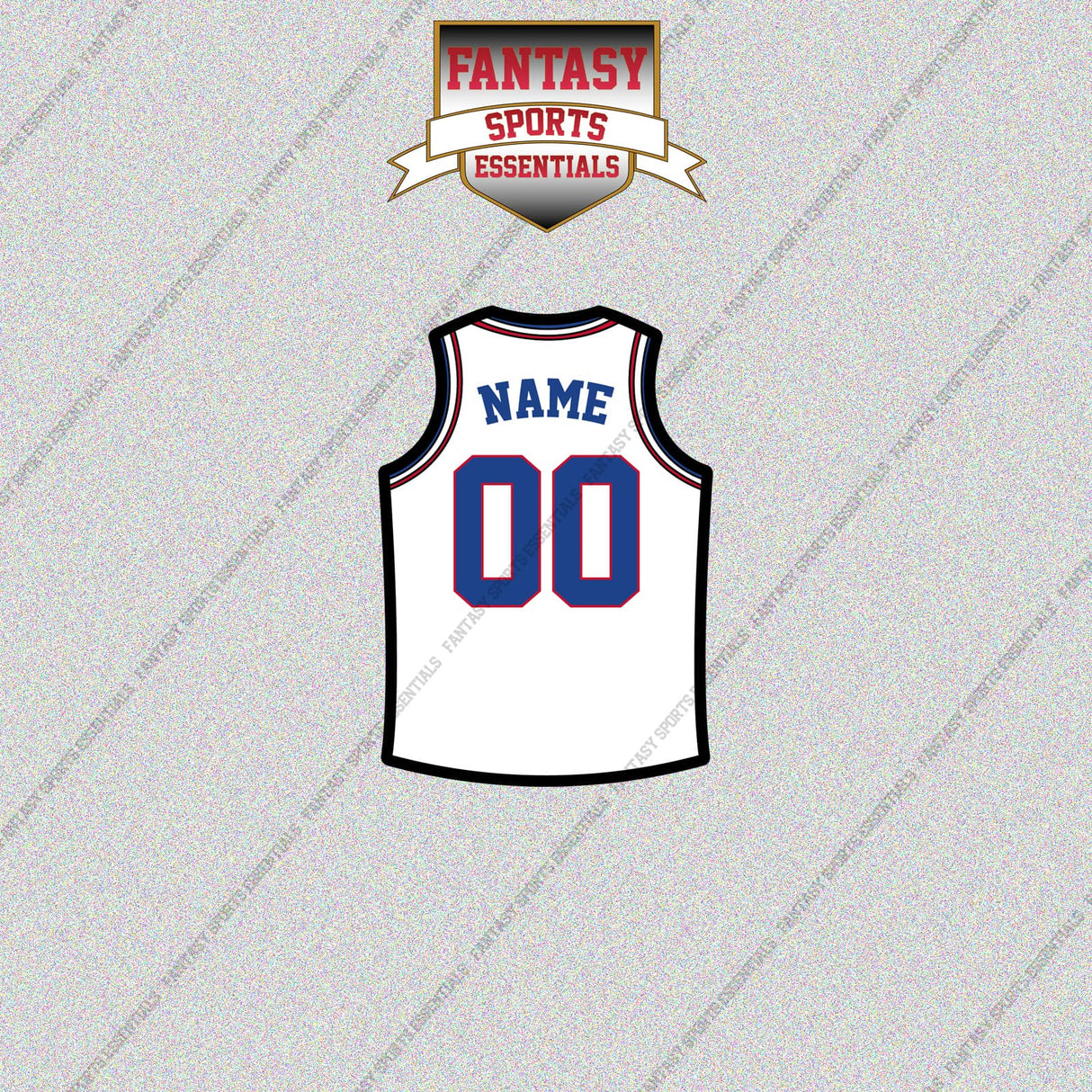 Philadelphia 76ers Personalized Current Away Jersey Glossy Stickers