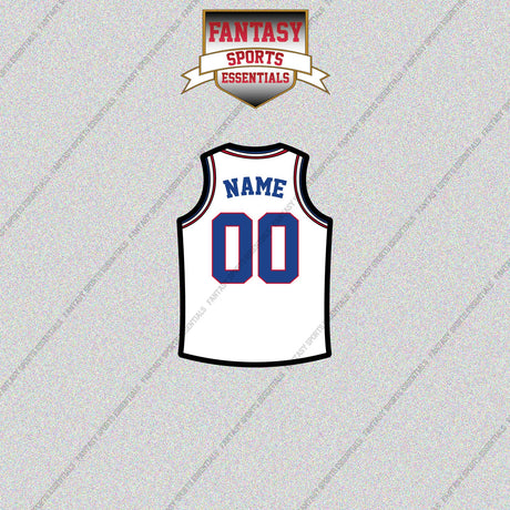 Philadelphia 76ers Personalized Current Away Jersey Glossy Stickers