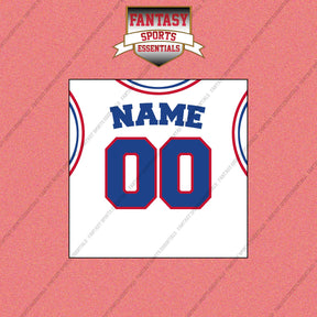 Philadelphia 76ers Personalized Current Away Jersey Wall Art Prints