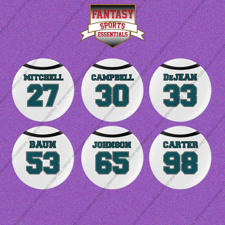 Philadelphia Eagles 2025 Away Jersey Button Pins (Choose Your Player) Page 2