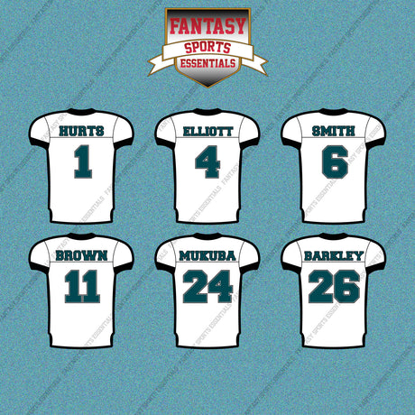 Philadelphia Eagles 2025 Away Jersey Car Decals (Choose Your Player) Page 1