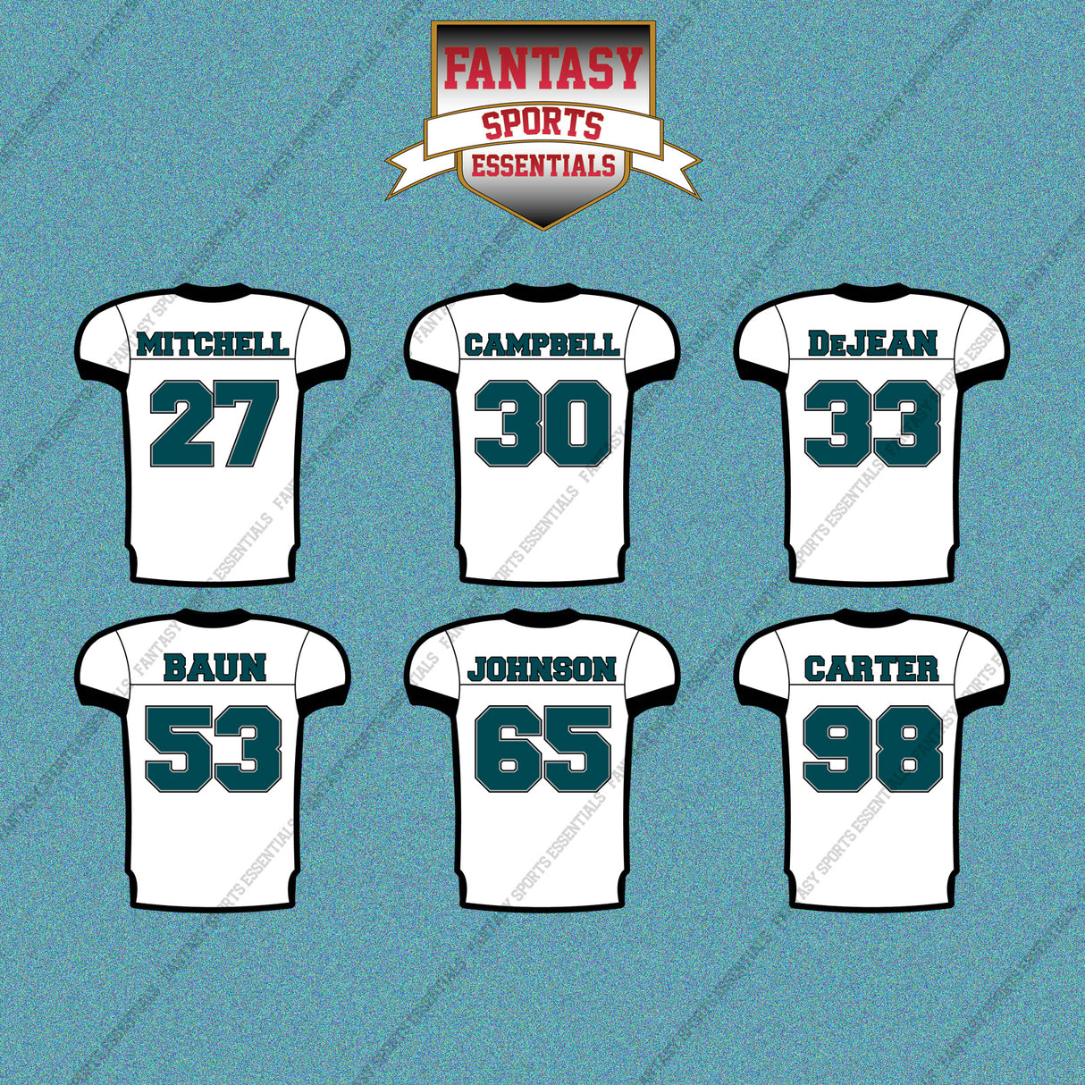 Philadelphia Eagles 2025 Away Jersey Car Decals (Choose Your Player) Page 2