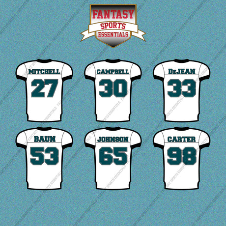 Philadelphia Eagles 2025 Away Jersey Car Decals (Choose Your Player) Page 2