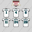 Philadelphia Eagles 2025 Away Jersey Glossy Stickers (Choose Your Player) Page 1