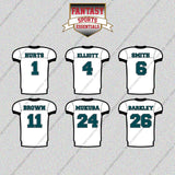 Philadelphia Eagles 2025 Away Jersey Glossy Stickers (Choose Your Player) Page 1