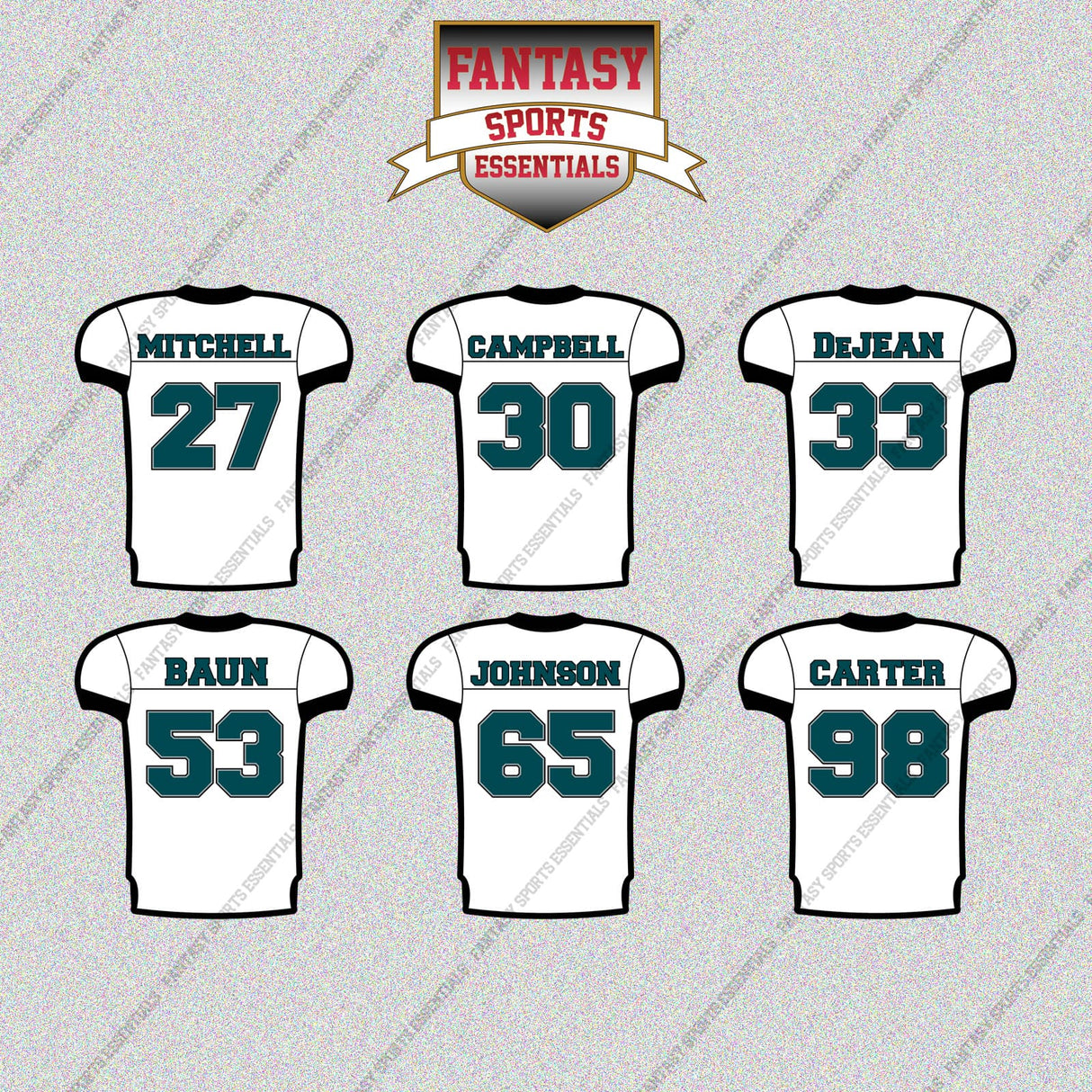 Philadelphia Eagles 2025 Away Jersey Glossy Stickers (Choose Your Player) Page 2