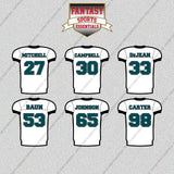 Philadelphia Eagles 2025 Away Jersey Glossy Stickers (Choose Your Player) Page 2