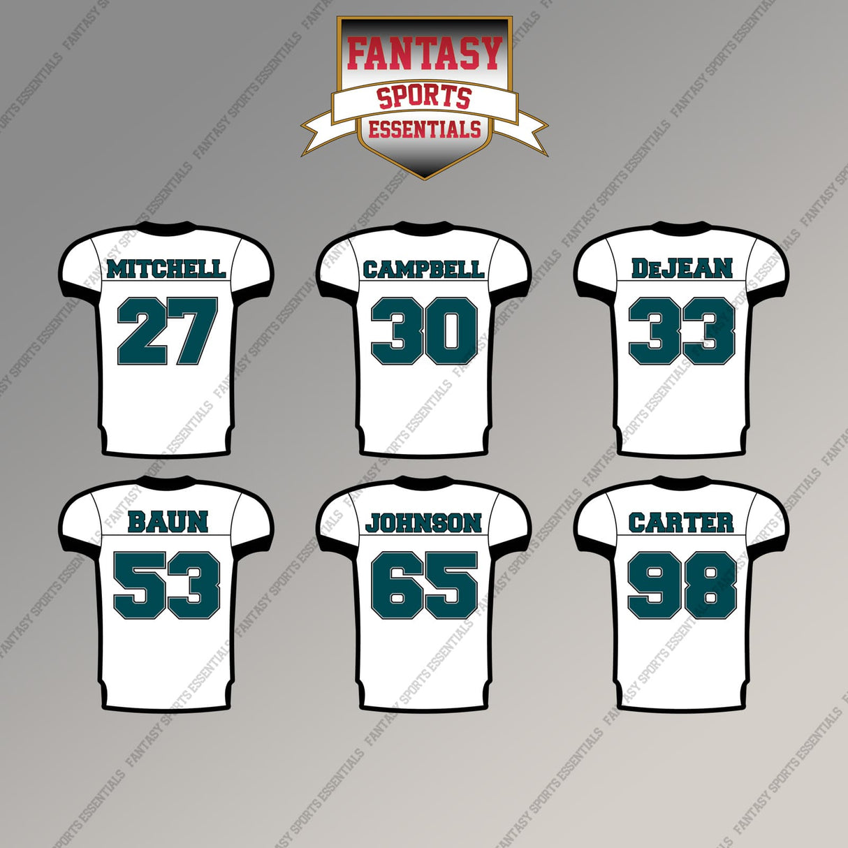 Philadelphia Eagles 2025 Away Jersey Magnets (Choose Your Player) Page 2