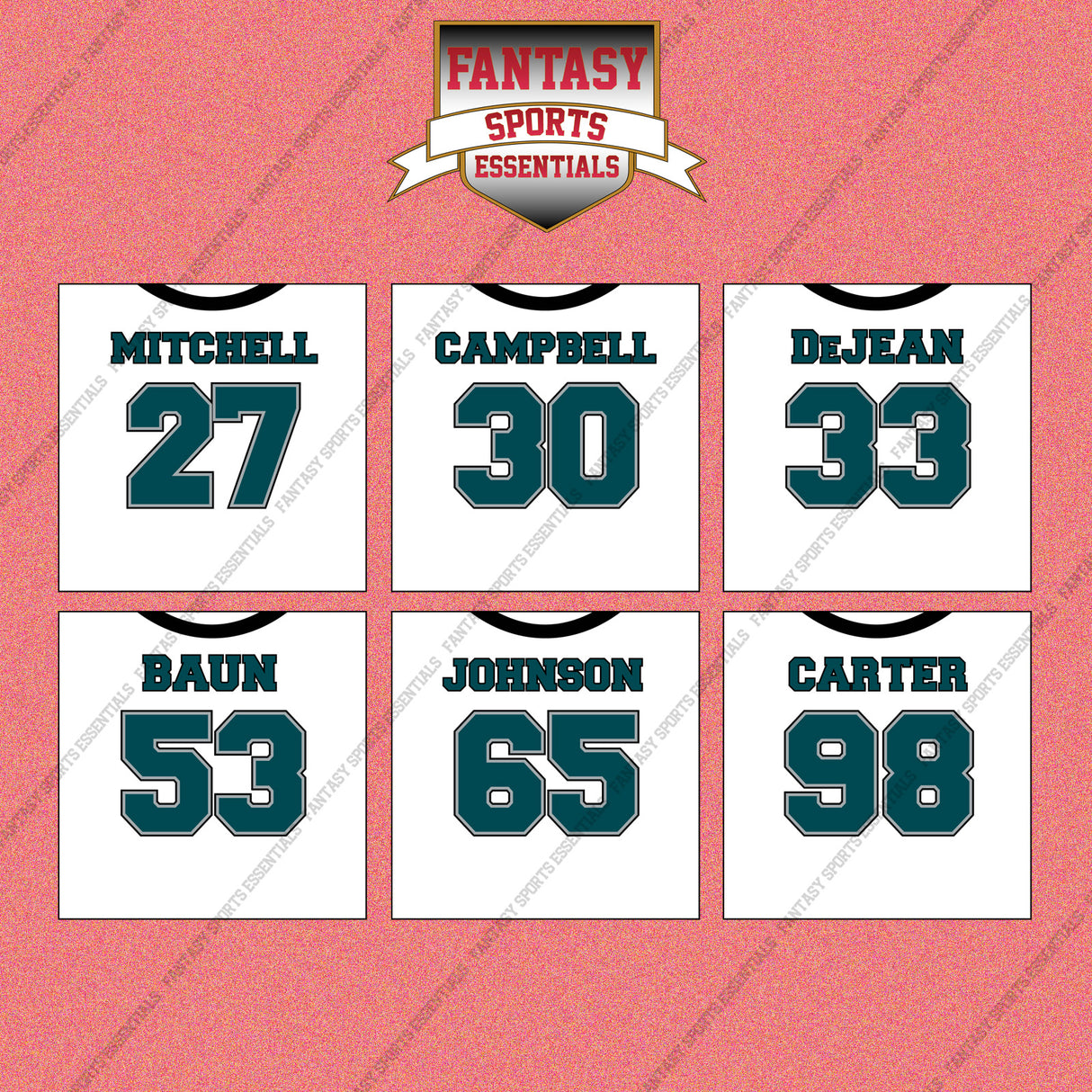 Philadelphia Eagles 2025 Away Jersey Wall Art Prints (Choose Your Player) Page 2