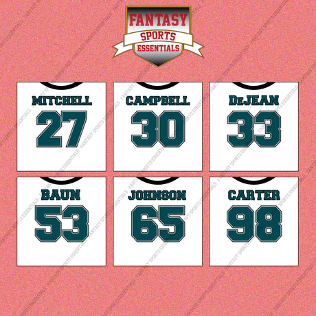 Philadelphia Eagles 2025 Away Jersey Wall Art Prints (Choose Your Player) Page 2