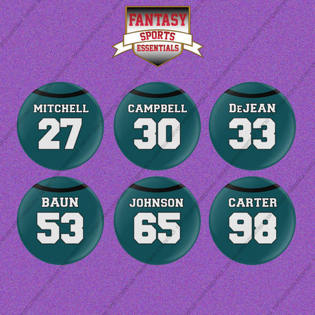 Philadelphia Eagles 2025 Home Jersey Button Pins (Choose Your Player) Page 2