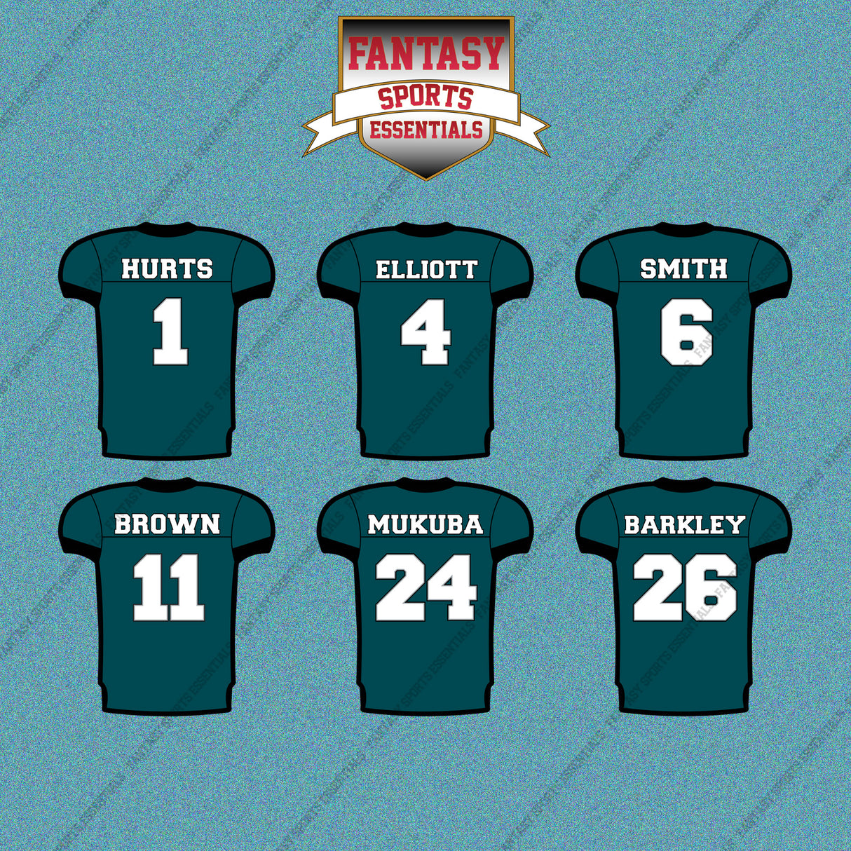 Philadelphia Eagles 2025 Home Jersey Car Decals (Choose Your Player) Page 1