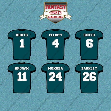 Philadelphia Eagles 2025 Home Jersey Car Decals (Choose Your Player) Page 1