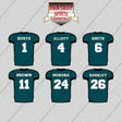 Philadelphia Eagles 2025 Home Jersey Glossy Stickers (Choose Your Player) Page 1