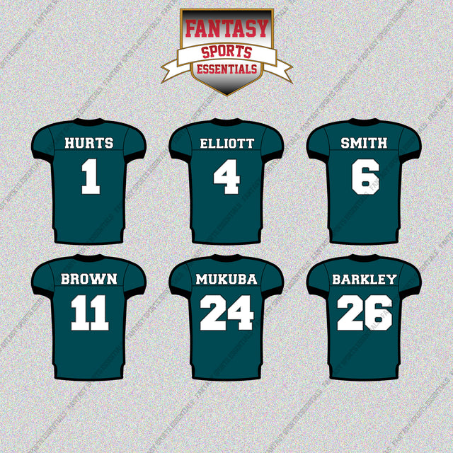 Philadelphia Eagles 2025 Home Jersey Glossy Stickers (Choose Your Player) Page 1