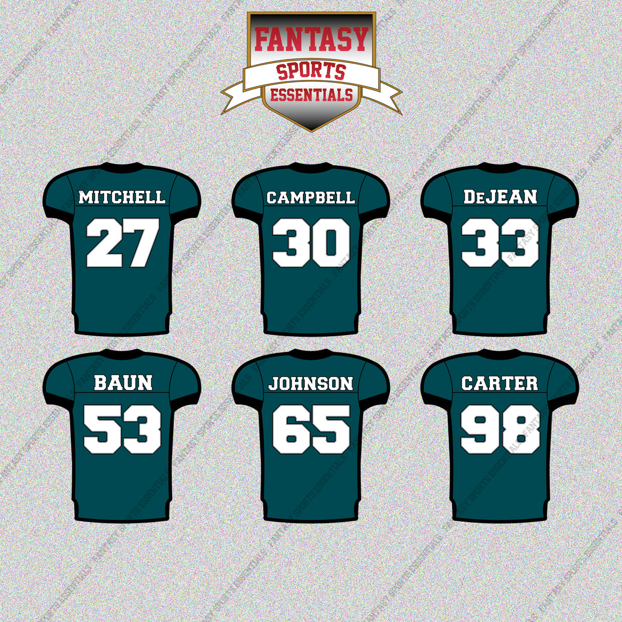 Philadelphia Eagles 2025 Home Jersey Glossy Stickers (Choose Your Player) Page 2