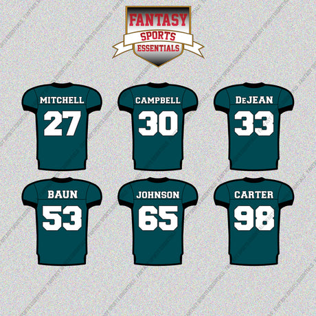 Philadelphia Eagles 2025 Home Jersey Glossy Stickers (Choose Your Player) Page 2