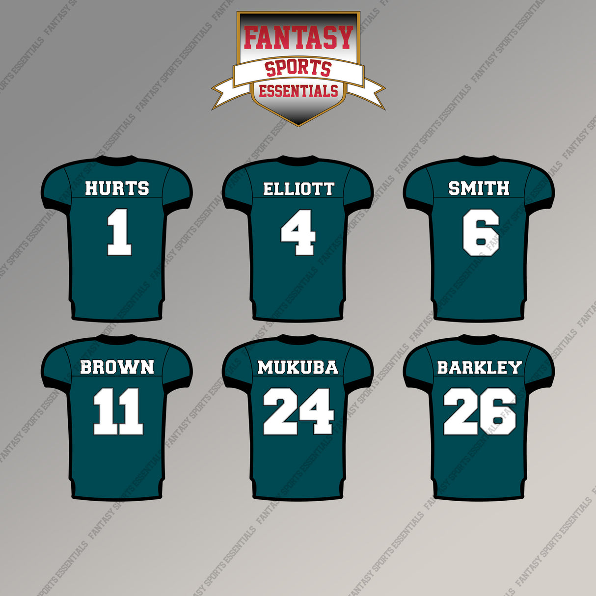 Philadelphia Eagles 2025 Home Jersey Magnets (Choose Your Player) Page 1
