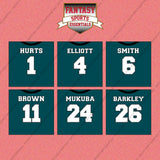 Philadelphia Eagles 2025 Home Jersey Wall Art Prints (Choose Your Player) Page 1
