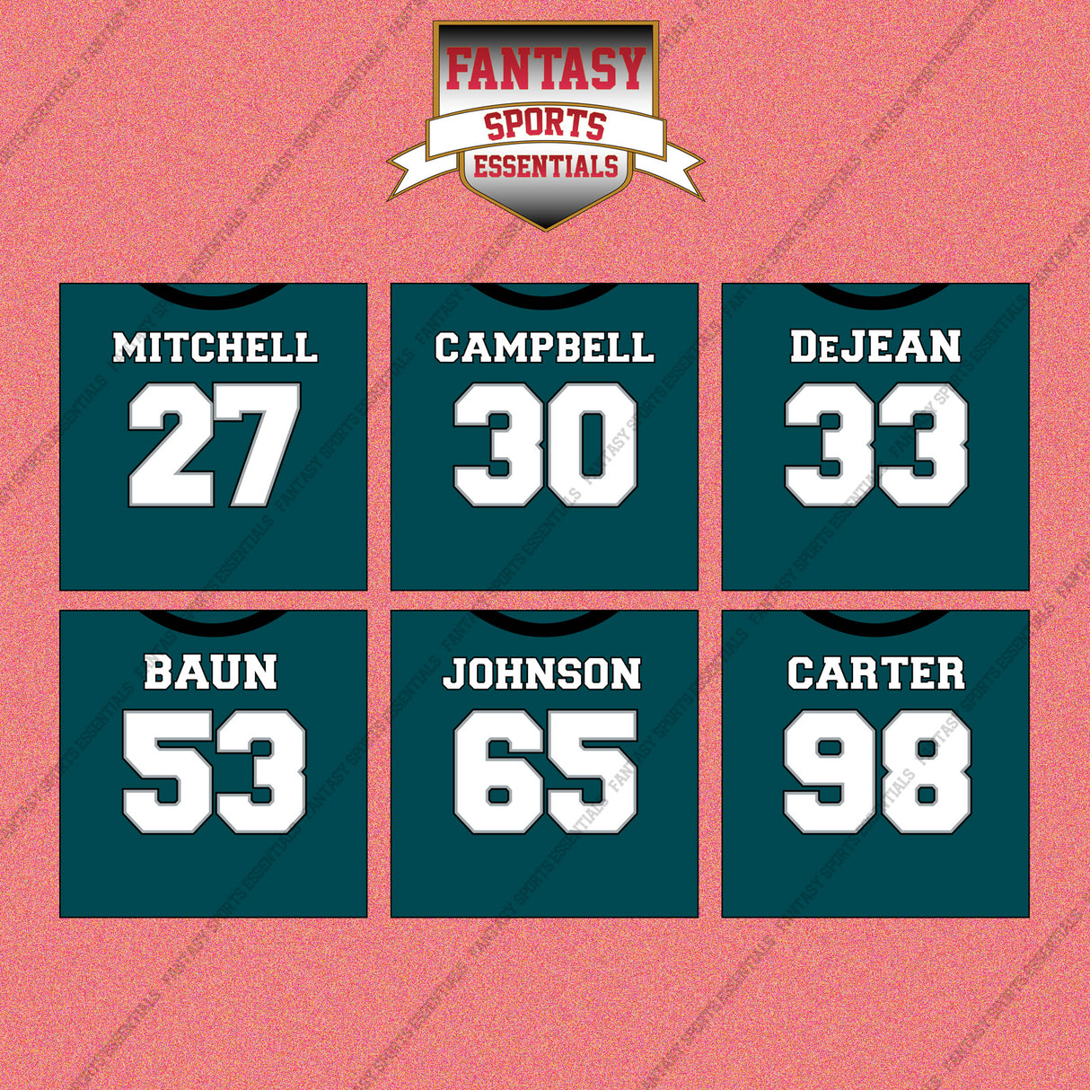 Philadelphia Eagles 2025 Home Jersey Wall Art Prints (Choose Your Player) Page 2
