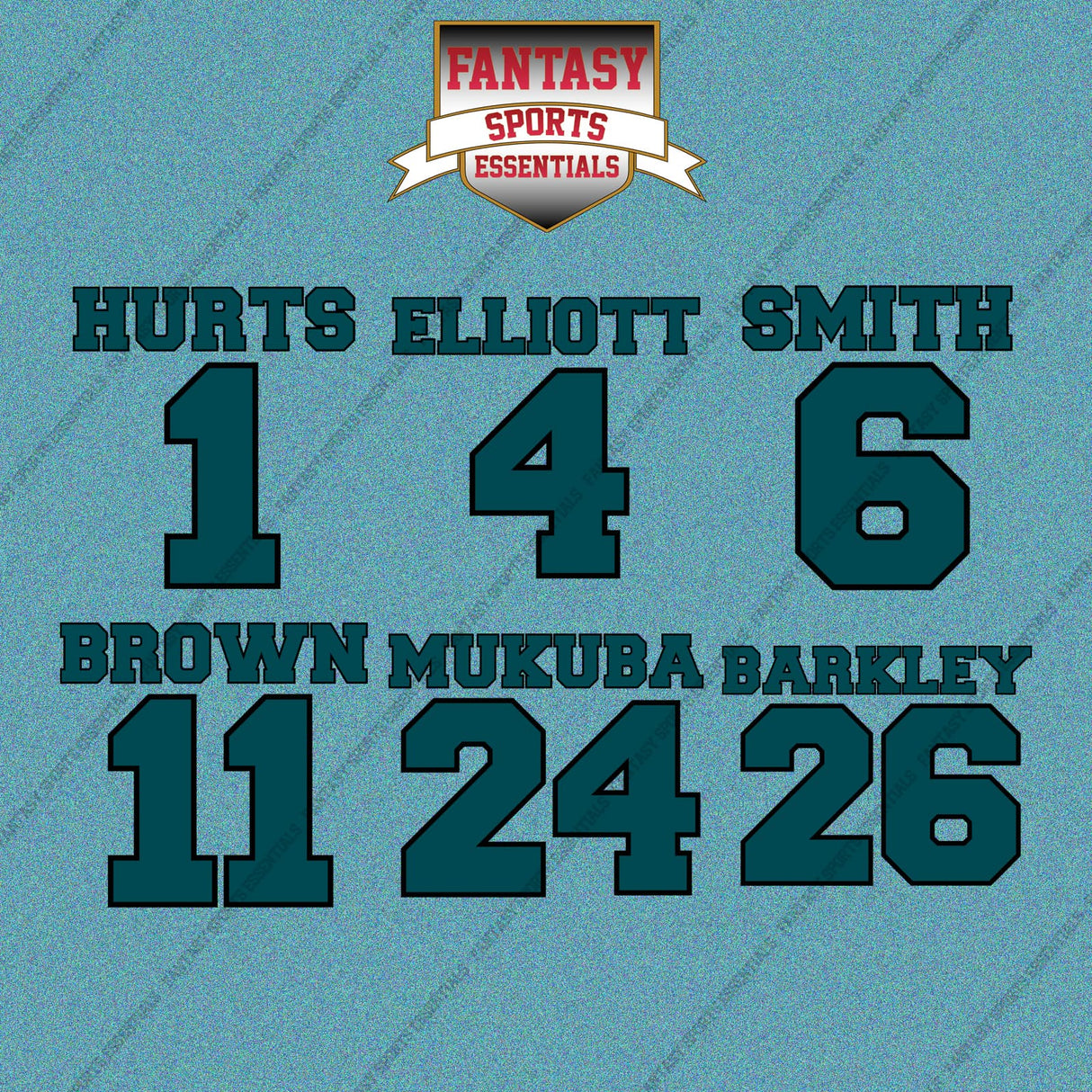 Philadelphia Eagles 2025 Name and Number Car Decals (Choose Your Player) Page 1
