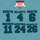 Philadelphia Eagles 2025 Name and Number Car Decals (Choose Your Player) Page 1