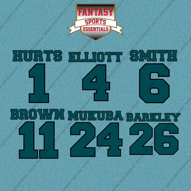 Philadelphia Eagles 2025 Name and Number Car Decals (Choose Your Player) Page 1