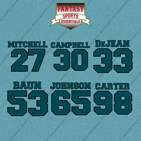 Philadelphia Eagles 2025 Name and Number Car Decals (Choose Your Player) Page 2