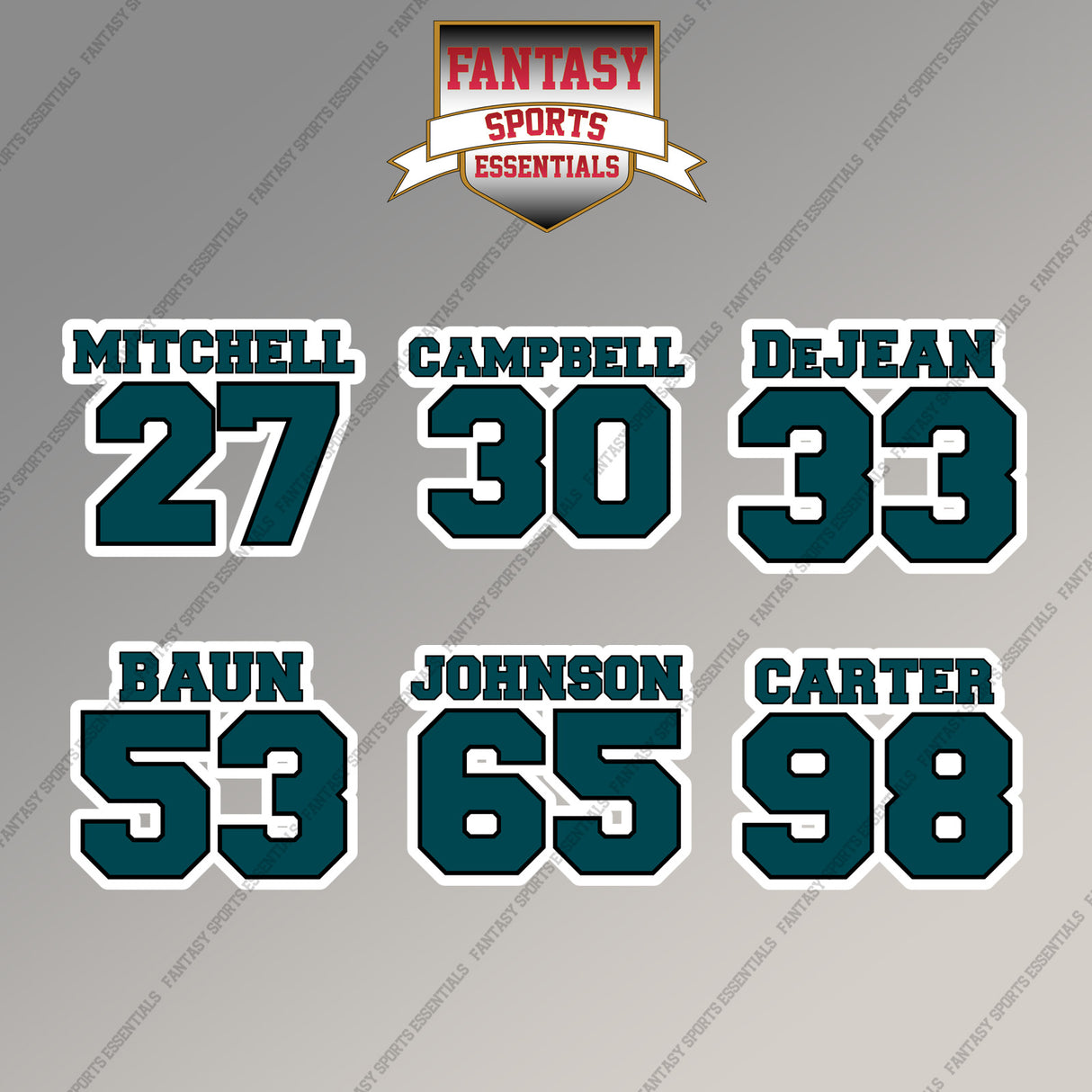 Philadelphia Eagles 2025 Name and Number Magnets (Choose Your Player) Page 2