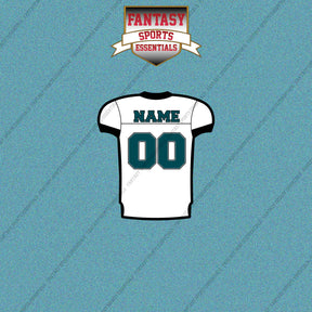 Philadelphia Eagles Personalized Current Away Jersey Car Decals