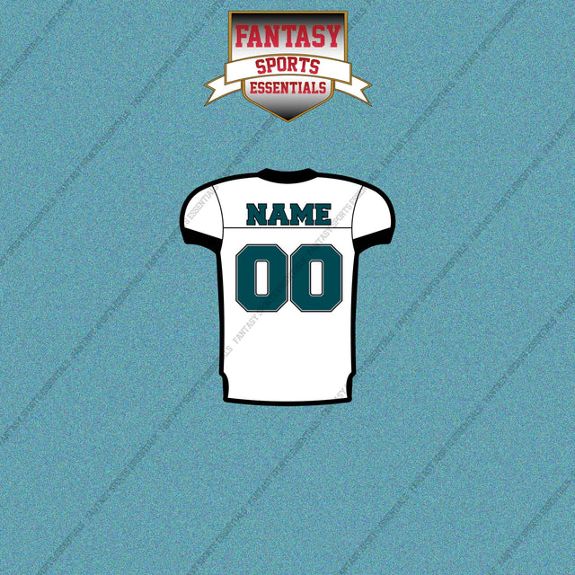 Philadelphia Eagles Personalized Current Away Jersey Car Decals