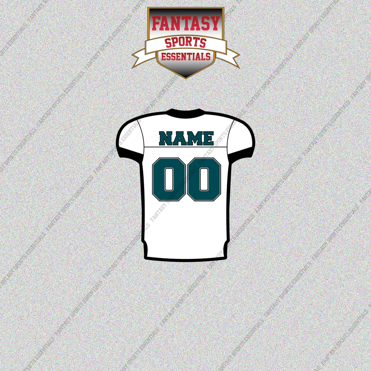 Philadelphia Eagles Personalized Current Away Jersey Glossy Stickers