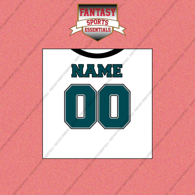 Philadelphia Eagles Personalized Current Away Jersey Wall Art Prints
