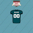 Philadelphia Eagles Personalized Current Home Jersey Car Decals