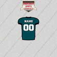 Philadelphia Eagles Personalized Current Home Jersey Glossy Stickers