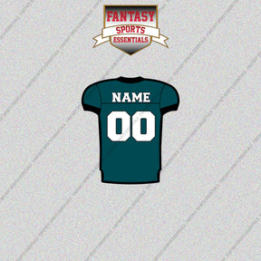 Philadelphia Eagles Personalized Current Home Jersey Glossy Stickers