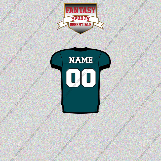 Philadelphia Eagles Personalized Current Home Jersey Glossy Stickers