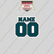 Philadelphia Eagles Personalized Current Name and Number Glossy Stickers