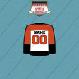 Philadelphia Flyers Personalized Current Away Jersey Car Decals