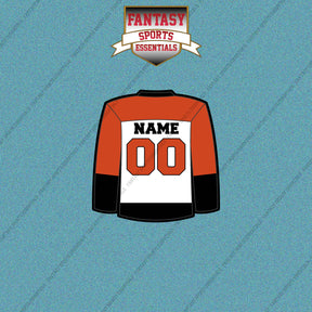 Philadelphia Flyers Personalized Current Away Jersey Car Decals