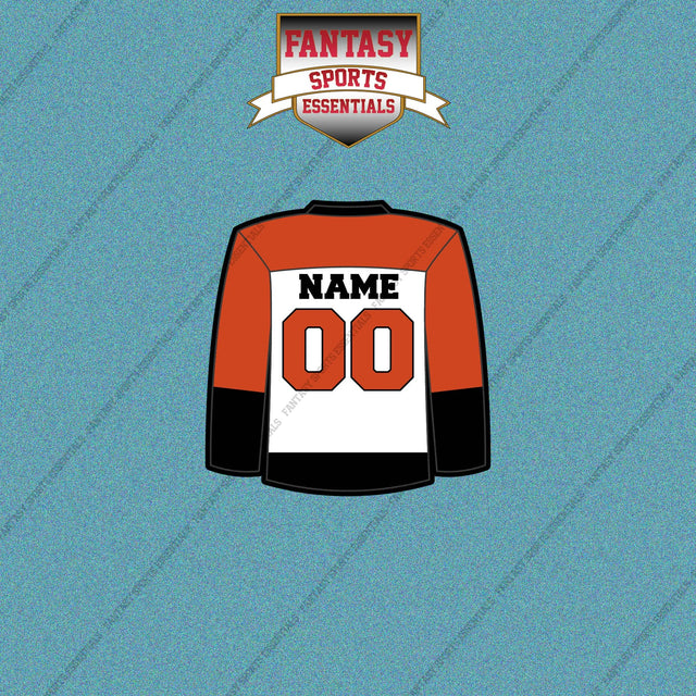Philadelphia Flyers Personalized Current Away Jersey Car Decals